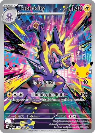 Toxtricity 134/128 Holofoil - 30th Celebration Pokemon card