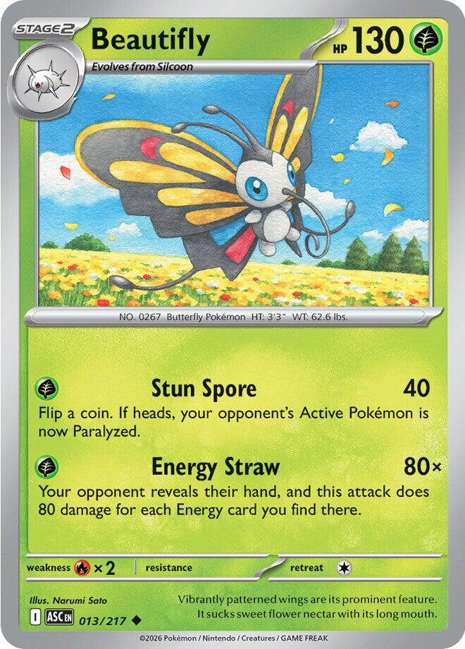 Beautifly 013/217 Energy Symbol Pattern — Ascended Heroes Pokémon card