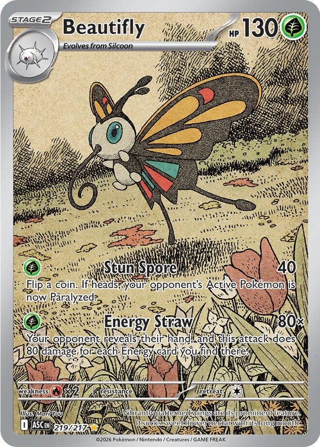 Beautifly 219/217 Holofoil, Ascended Heroes Pokémon card