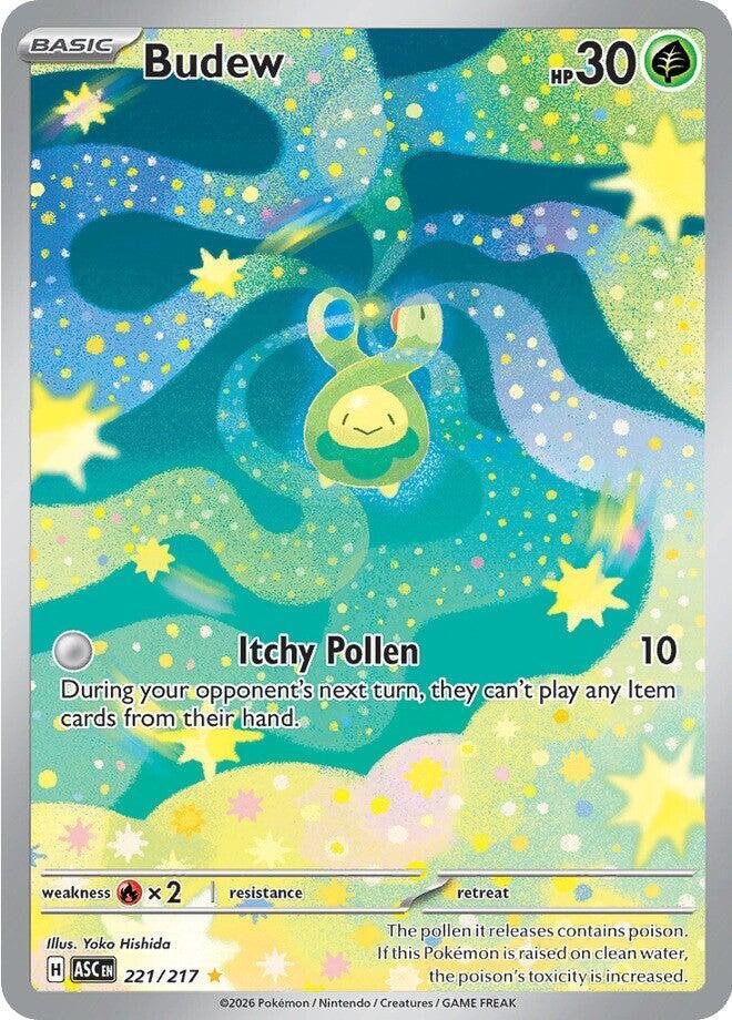 Budew 221/217 Holofoil, Ascended Heroes Pokémon card