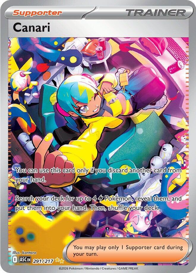 Canari 291/217 Holofoil, Ascended Heroes Pokémon card