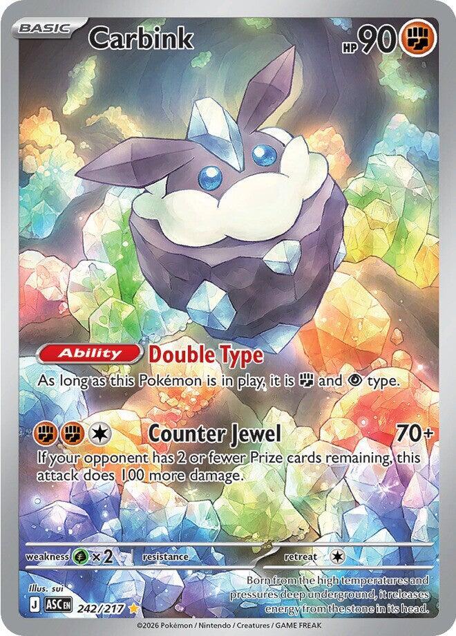 Carbink 242/217 Holofoil, Ascended Heroes Pokémon card