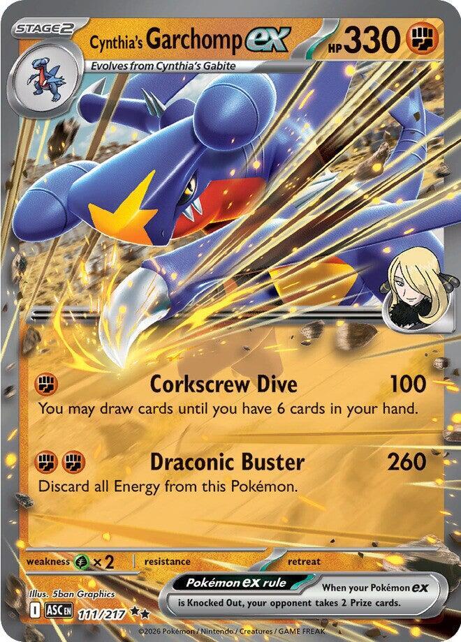 Pokemon - Ascended Heroes - Cynthia's Garchomp ex - 111/217 - Holofoil