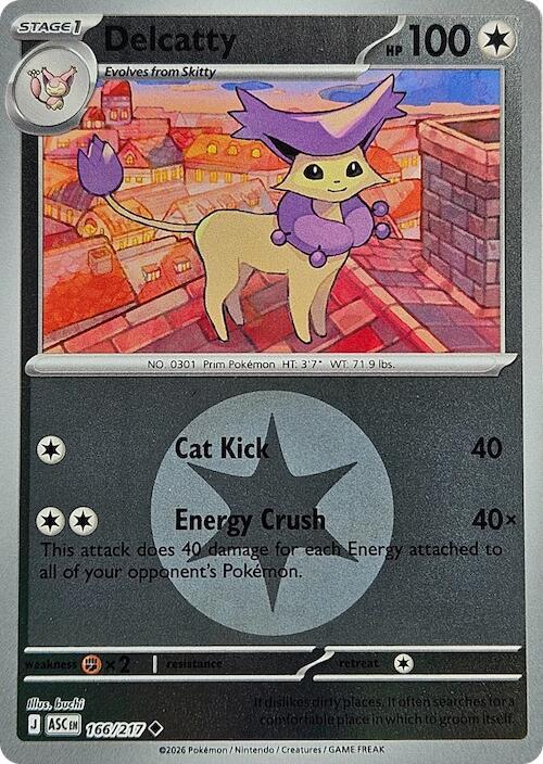Pokemon - Ascended Heroes - Delcatty - 166/217 - Energy Symbol Pattern