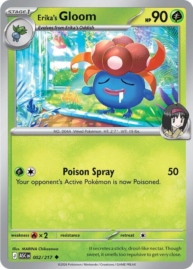 Erika's Gloom 002/217 Energy Symbol Pattern — Ascended Heroes Pokémon card
