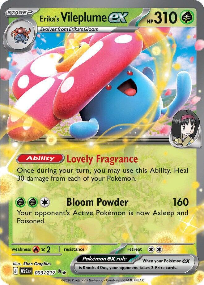 Erika's Vileplume ex 003/217 Holofoil — Ascended Heroes Pokémon card