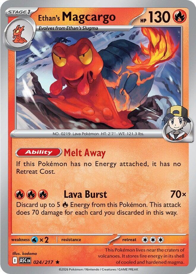 Ethan's Magcargo 024/217 Energy Symbol Pattern — Ascended Heroes Pokémon card