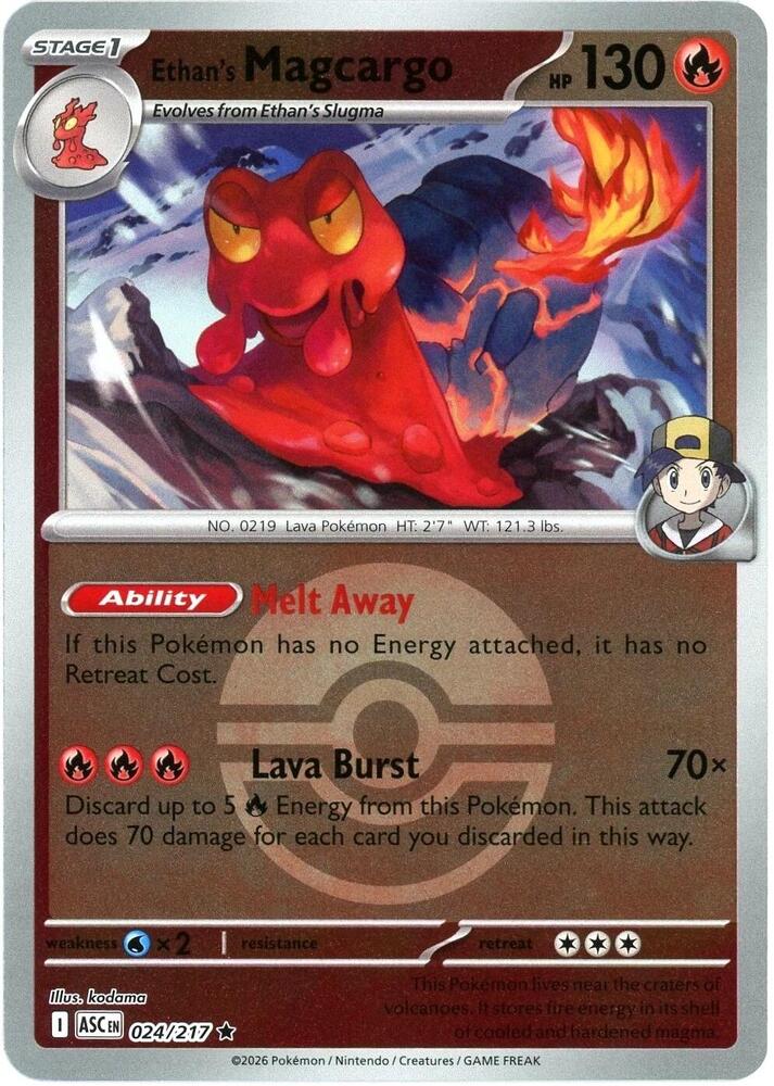 Pokemon - Ascended Heroes - Ethan's Magcargo - 024/217 - Poke Ball