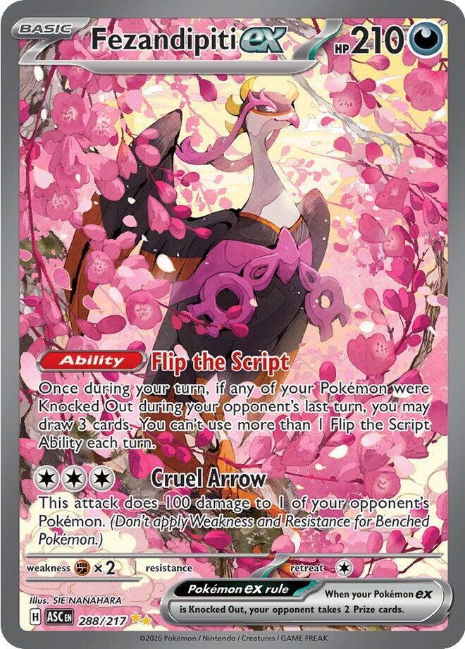 Fezandipiti ex 288/217 Holofoil, Ascended Heroes Pokémon card