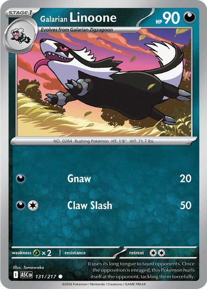 Pokemon - Ascended Heroes - Galarian Linoone - 131/217 - Energy Symbol Pattern