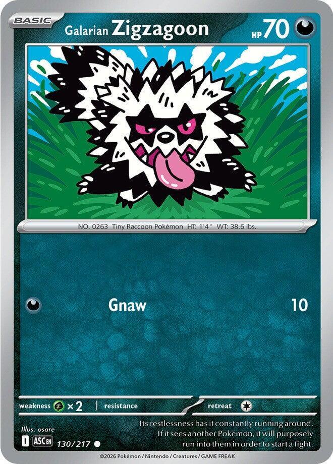Pokemon - Ascended Heroes - Galarian Zigzagoon - 130/217 - Energy Symbol Pattern