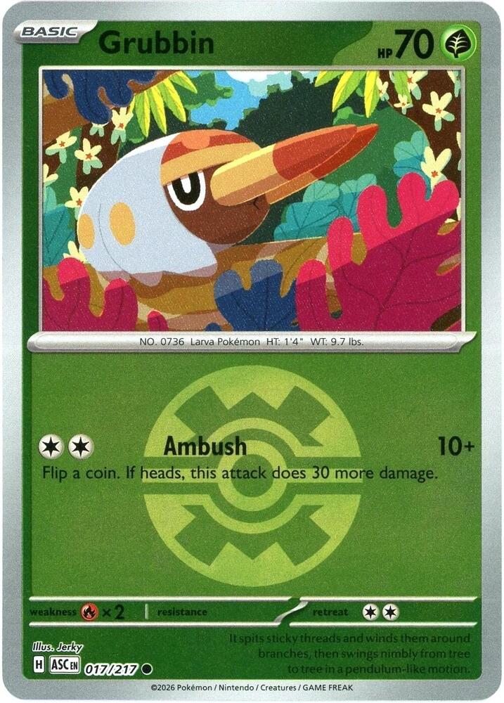 Pokemon - Ascended Heroes - Grubbin - 017/217 - Quick Ball