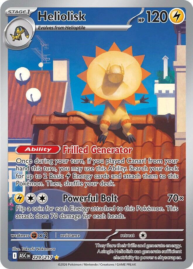 Heliolisk 229/217 Holofoil, Ascended Heroes Pokémon card