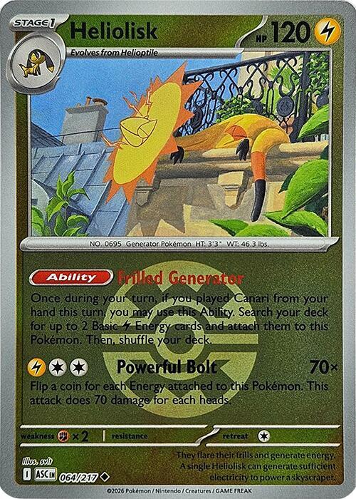 Pokemon - Ascended Heroes - Heliolisk - 064/217 - Quick Ball
