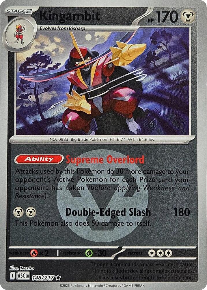 Kingambit 148/217 Energy Symbol Pattern — Ascended Heroes Pokémon card