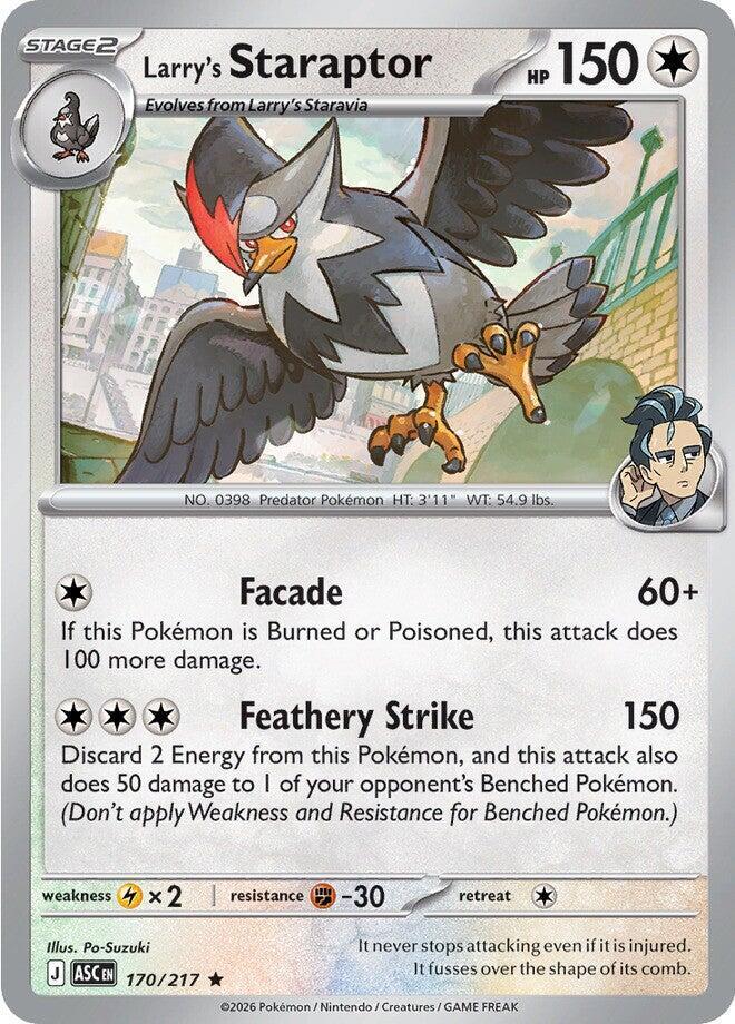 Pokemon - Ascended Heroes - Larry's Staraptor - 170/217 - Holofoil