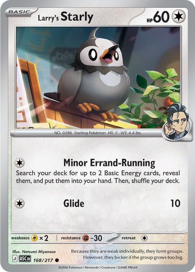 Pokemon - Ascended Heroes - Larry's Starly - 168/217 - Energy Symbol Pattern