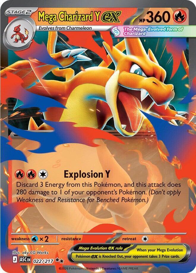 Pokemon - Ascended Heroes - Mega Charizard Y ex - 022/217 - Holofoil