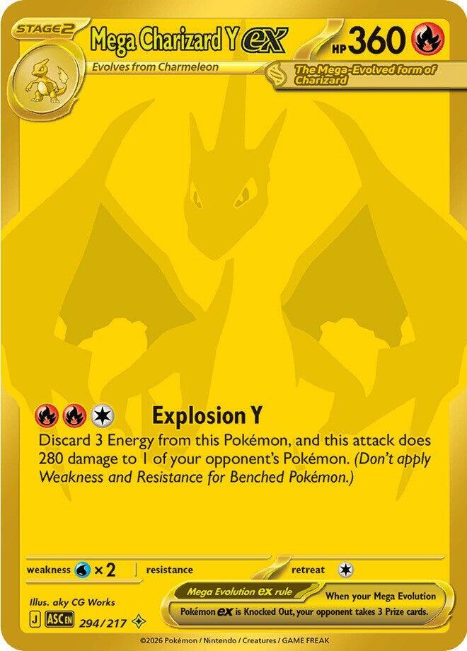 Mega Charizard Y ex 294/217 Holofoil, Ascended Heroes Pokémon card