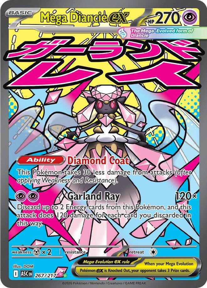 Mega Diancie ex 267/217 Holofoil, Ascended Heroes Pokémon card