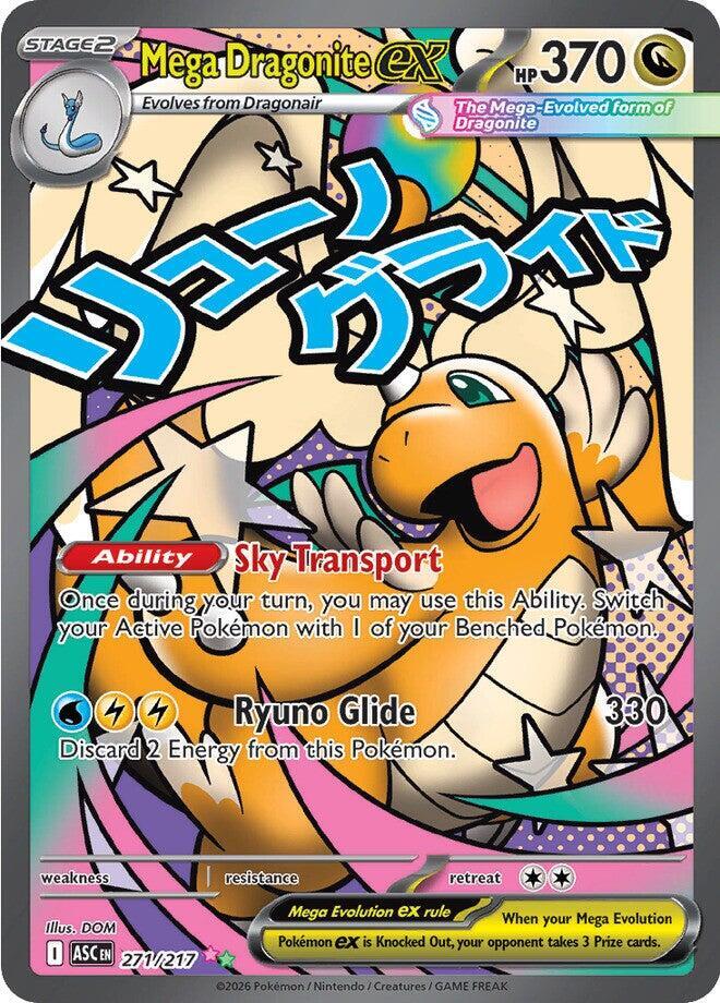 Mega Dragonite ex 271/217 Holofoil, Ascended Heroes Pokémon card
