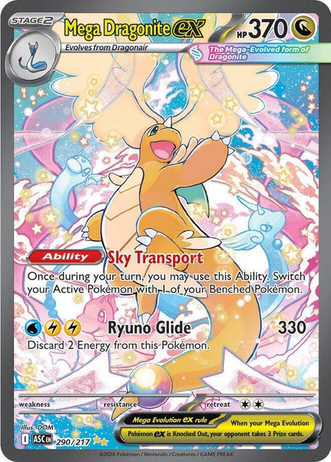Pokemon - Ascended Heroes - Mega Dragonite ex - 290/217 - Holofoil