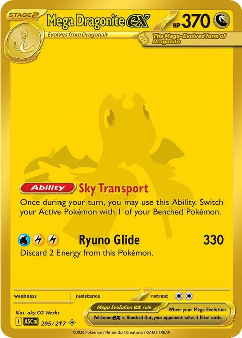 Pokemon - Ascended Heroes - Mega Dragonite ex - 295/217 - Holofoil