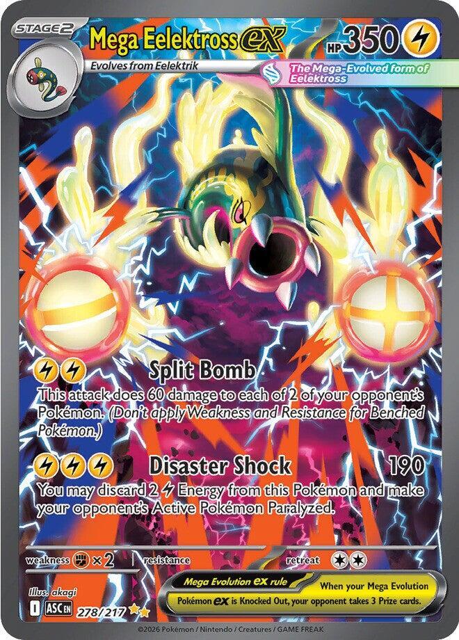 Mega Eelektross ex 278/217 Holofoil, Ascended Heroes Pokémon card
