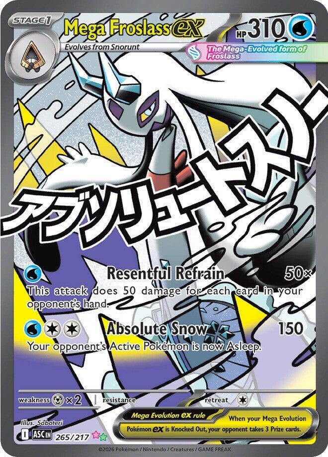 Mega Froslass ex 265/217 Holofoil, Ascended Heroes Pokémon card