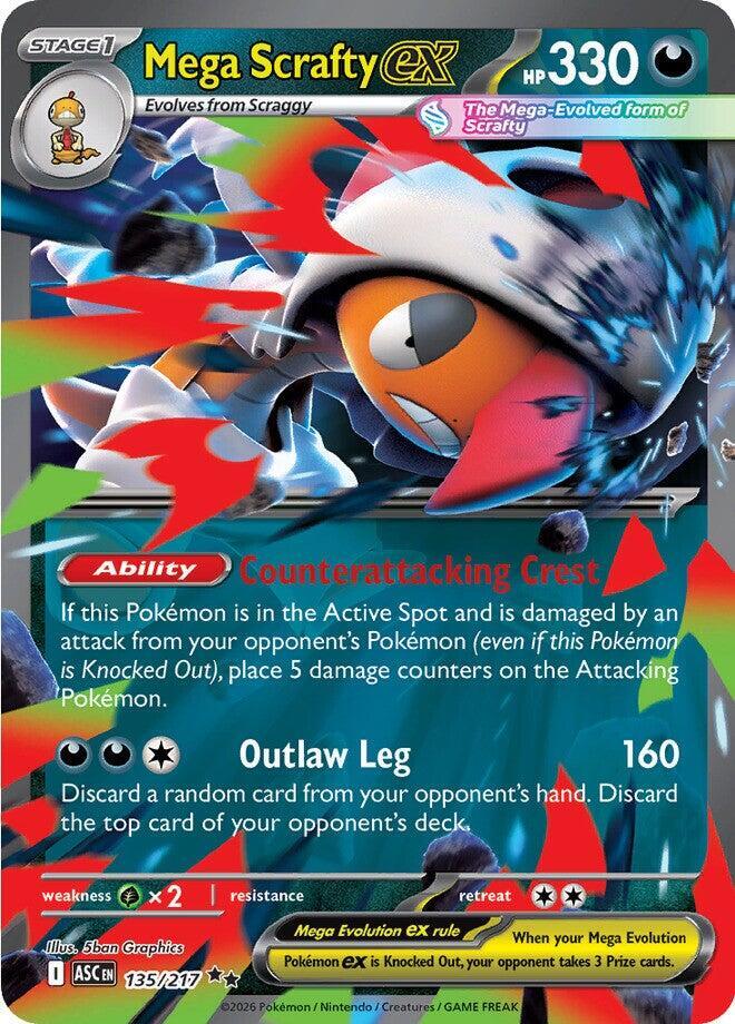 Pokemon - Ascended Heroes - Mega Scrafty ex - 135/217 - Holofoil