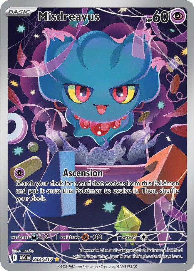 Misdreavus 233/217 Holofoil, Ascended Heroes Pokémon card