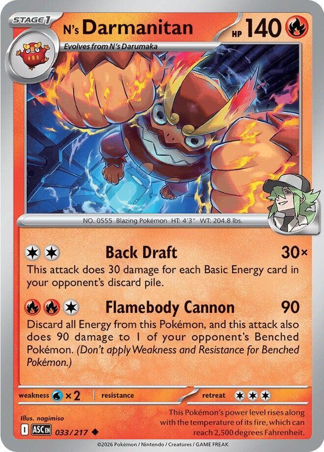 Pokemon - Ascended Heroes - N's Darmanitan - 033/217 - Energy Symbol Pattern
