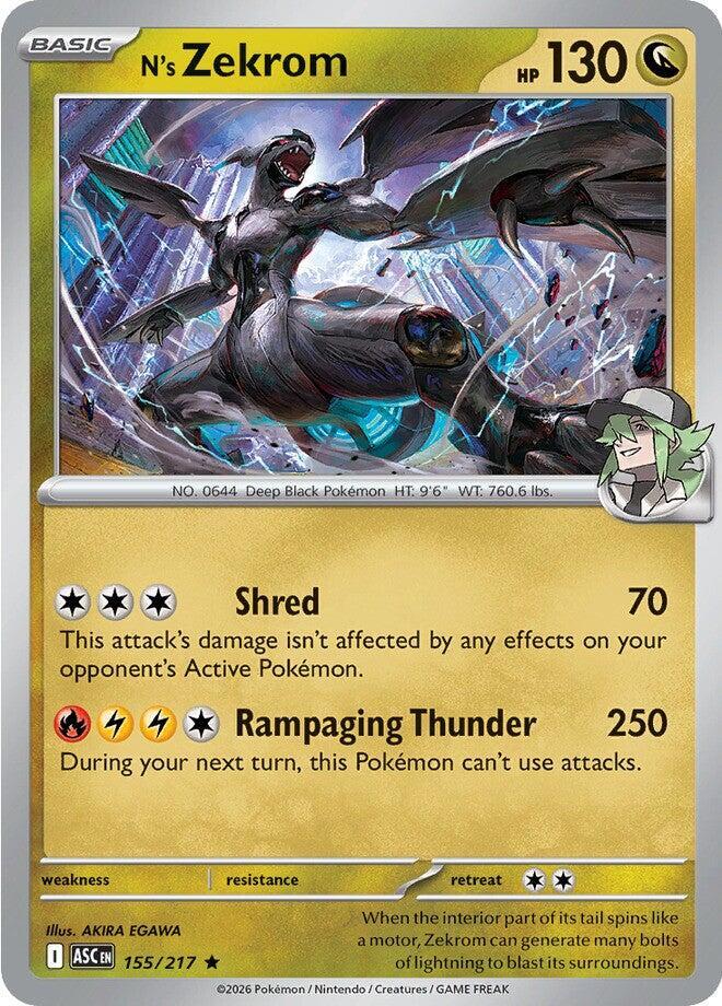 N's Zekrom 155/217 Energy Symbol Pattern — Ascended Heroes Pokémon card