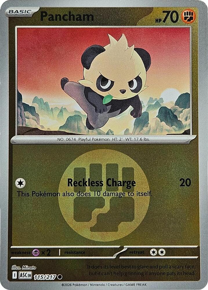 Pokemon - Ascended Heroes - Pancham - 115/217 - Energy Symbol Pattern