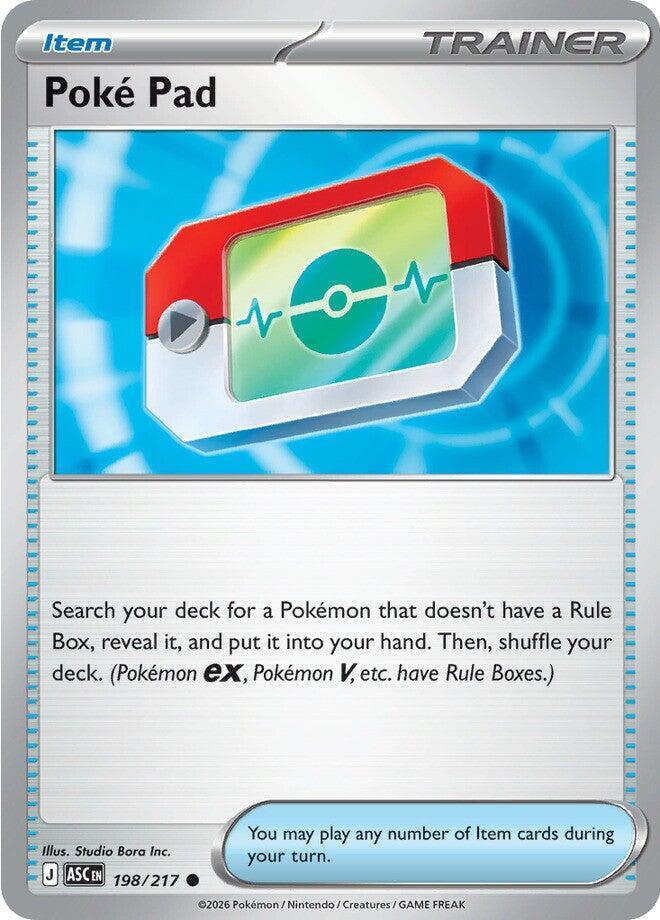 Poke Pad 198/217 Reverse Holofoil, Ascended Heroes Pokémon card