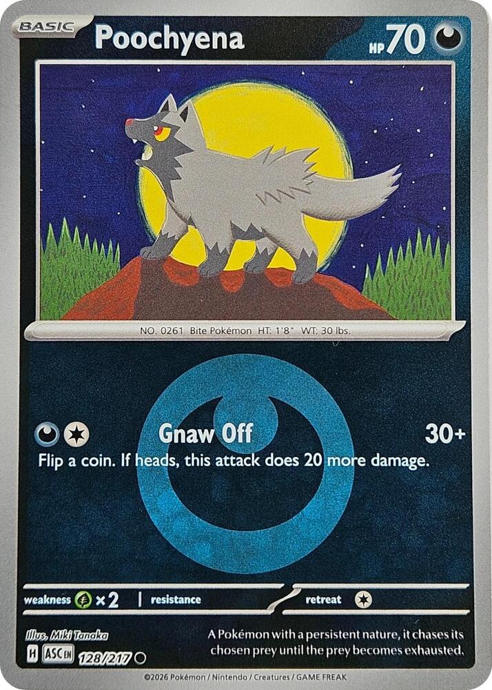 Pokemon - Ascended Heroes - Poochyena - 128/217 - Energy Symbol Pattern
