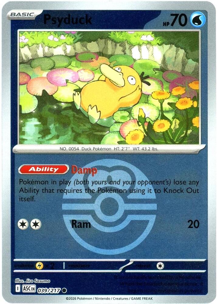 Psyduck 039/217 Love Ball — Ascended Heroes Pokémon card