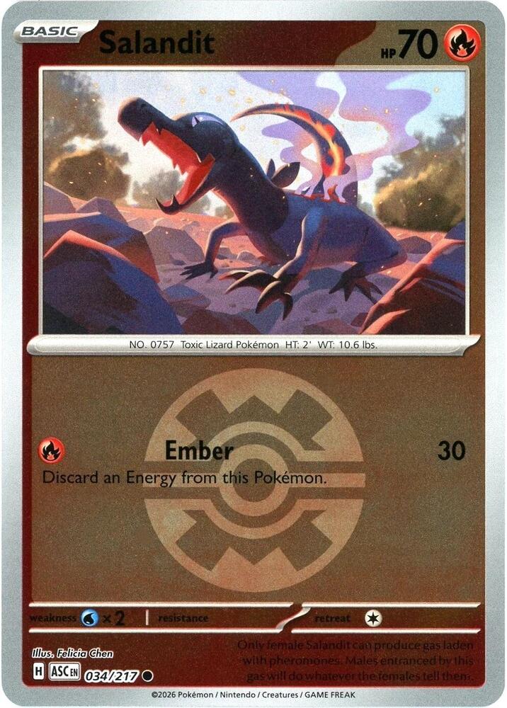 Pokemon - Ascended Heroes - Salandit - 034/217 - Quick Ball