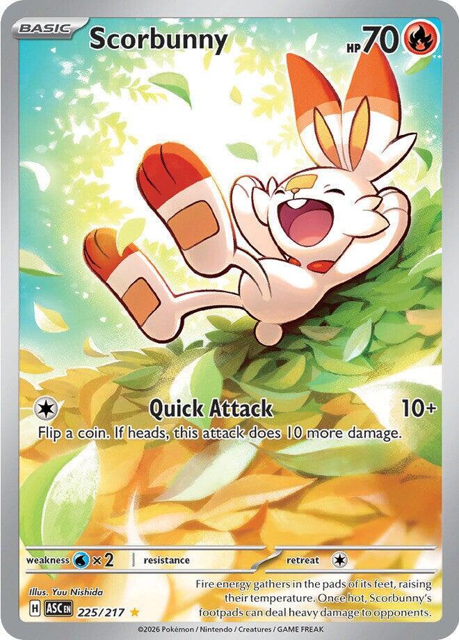 Scorbunny 225/217 Holofoil, Ascended Heroes Pokémon card