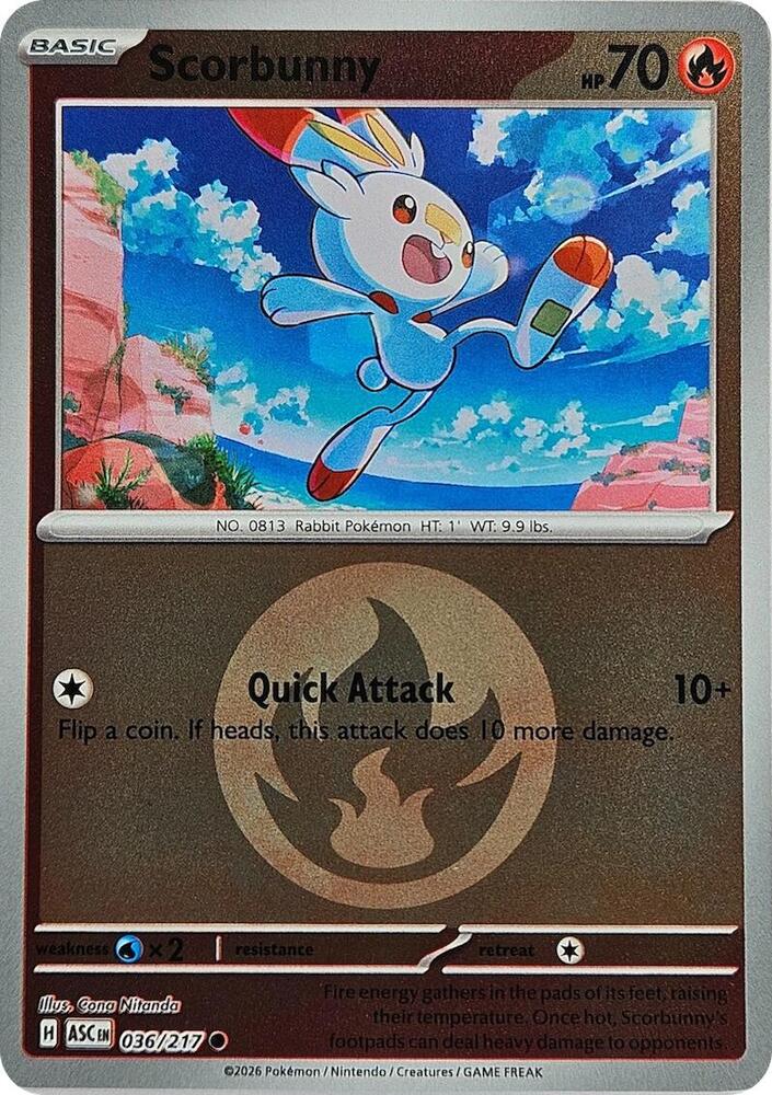 Pokemon - Ascended Heroes - Scorbunny - 036/217 - Energy Symbol Pattern