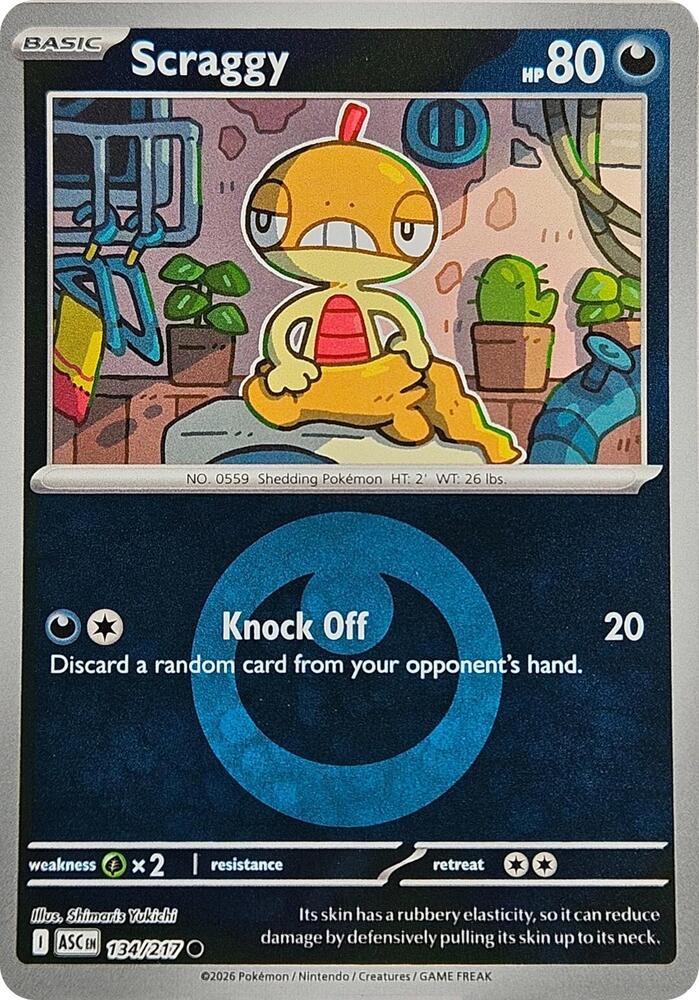 Pokemon - Ascended Heroes - Scraggy - 134/217 - Energy Symbol Pattern