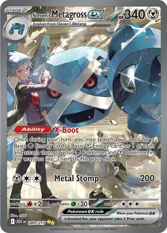 Steven's Metagross ex 289/217 Holofoil, Ascended Heroes Pokémon card
