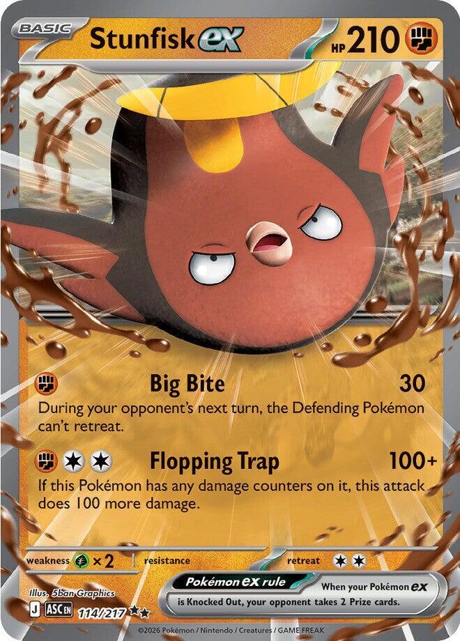 Pokemon - Ascended Heroes - Stunfisk ex - 114/217 - Holofoil