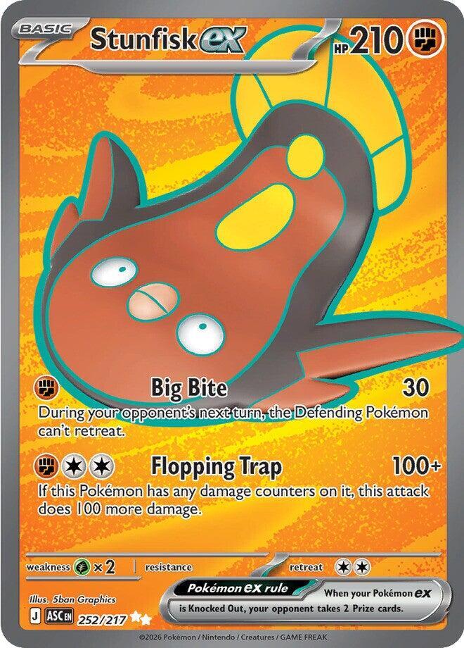 Stunfisk ex 252/217 Holofoil, Ascended Heroes Pokémon card