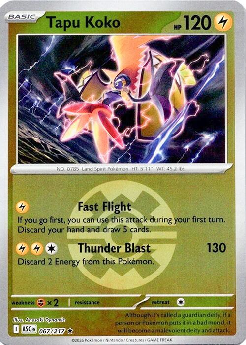 Tapu Koko 067/217 Quick Ball — Ascended Heroes Pokémon card