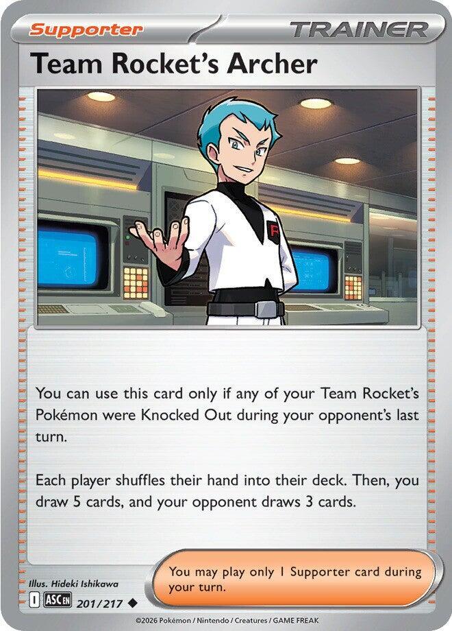Team Rocket's Archer 201/217 Reverse Holofoil, Ascended Heroes Pokémon card