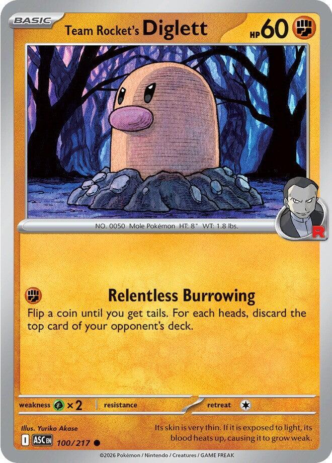 Pokemon - Ascended Heroes - Team Rocket's Diglett - 100/217 - Normal
