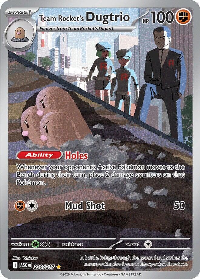 Pokemon - Ascended Heroes - Team Rocket's Dugtrio - 239/217 - Holofoil