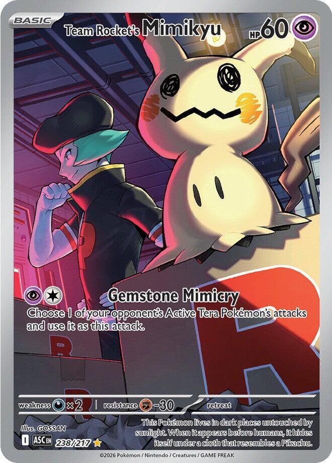 Team Rocket's Mimikyu 238/217 Holofoil, Ascended Heroes Pokémon card