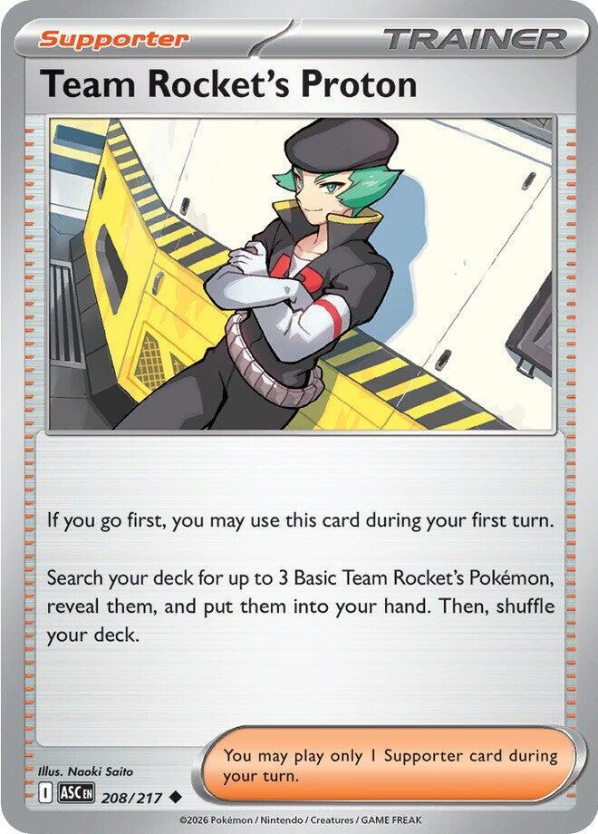 Team Rocket's Proton 208/217 Reverse Holofoil, Ascended Heroes Pokémon card